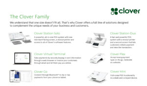 Clover Point of Sale System family of products.